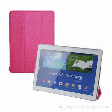PU Tablet PC Case for Samsung Galaxy Note 10.1 2014 Edition, Camera Lens and Flash Access